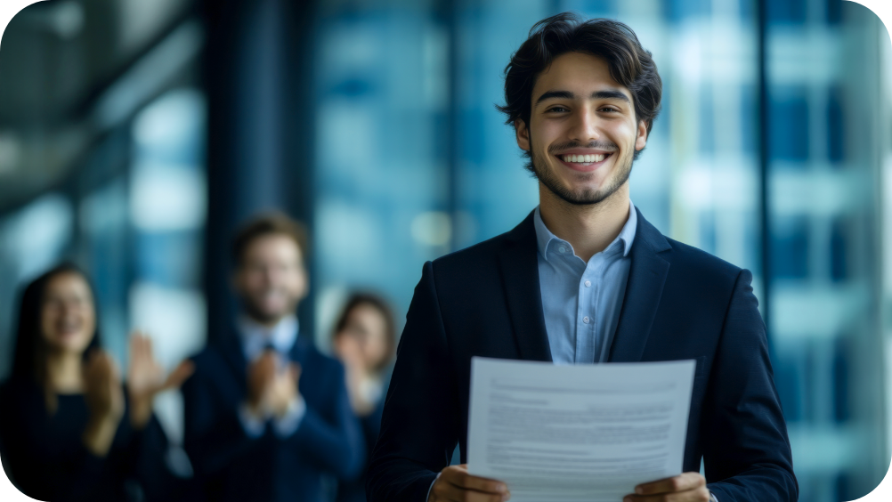 Graduate ready for their guaranteed remote work placement assessment
