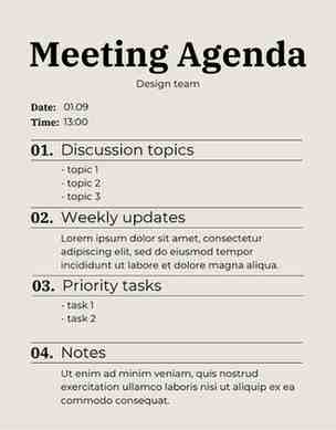 Meeting Agenda