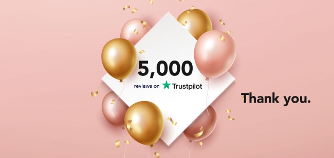 5,000 Reviews on Trustpilot!